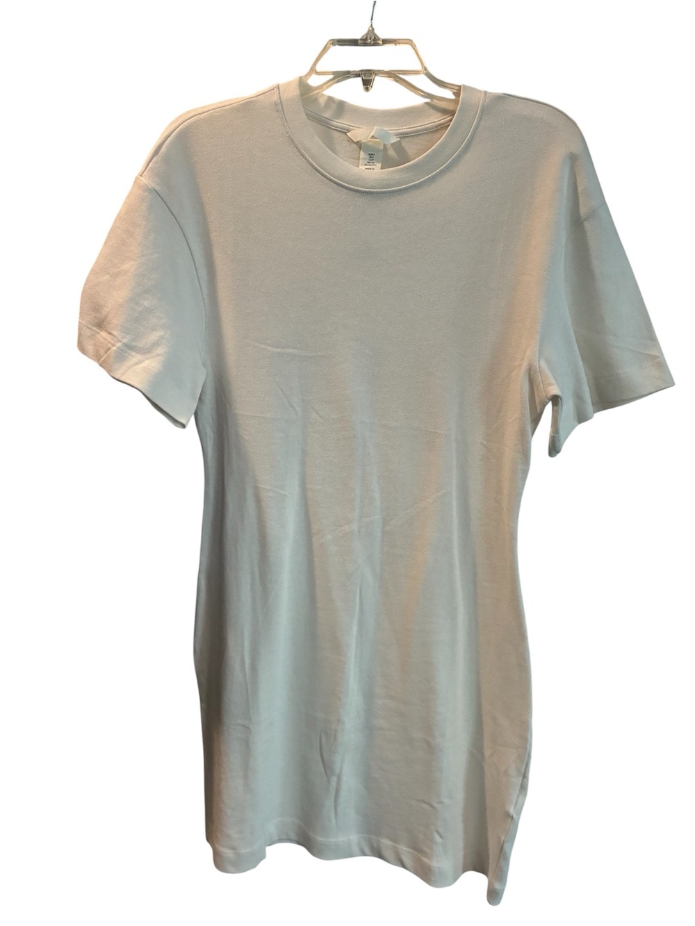 H&M Classic Women's Crewneck T-Shirt Dress - White. Size Small.